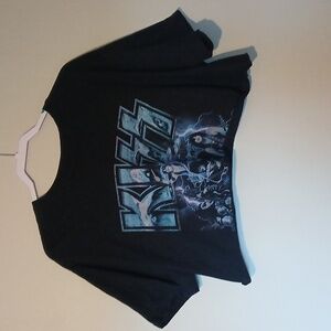 Black KISS Graphic Crop Top Size 2XL